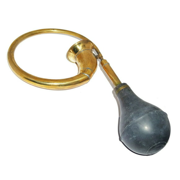 Vintage Antique Trumpet Brass Taxi Horn Rubber Bulb Bugle Car Bike Nautical 
